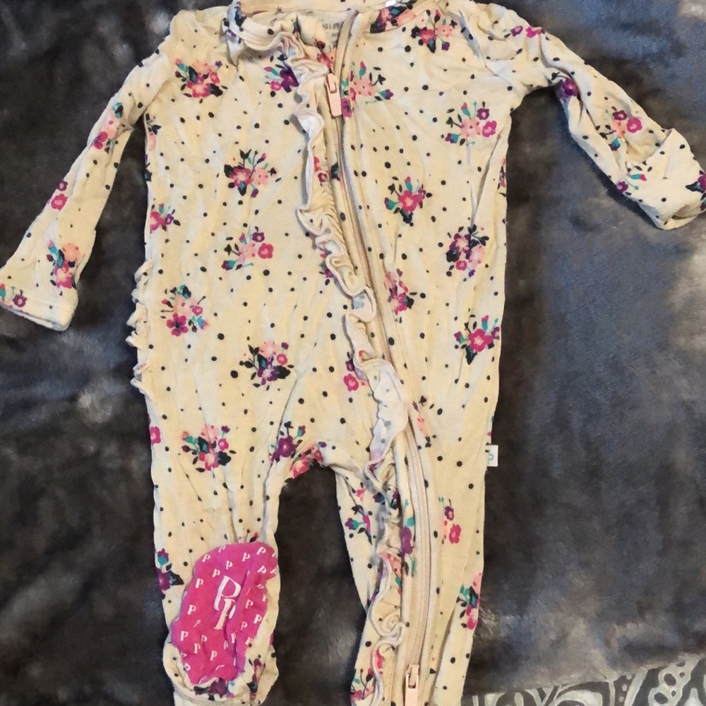 Cream w floral and polka dots so adorable